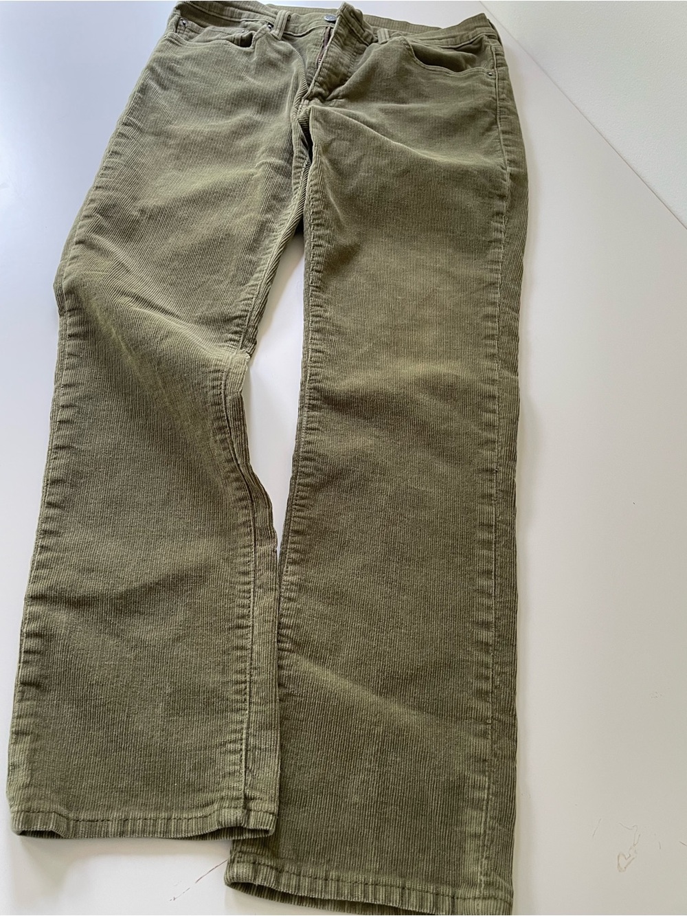 Men’s Olive Green Corduroy Pants